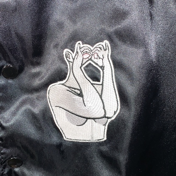 Katy Perry 2017 Dance to Distortion Tour Black Nylon Satin Varsity Jacket S - Picture 3 of 5